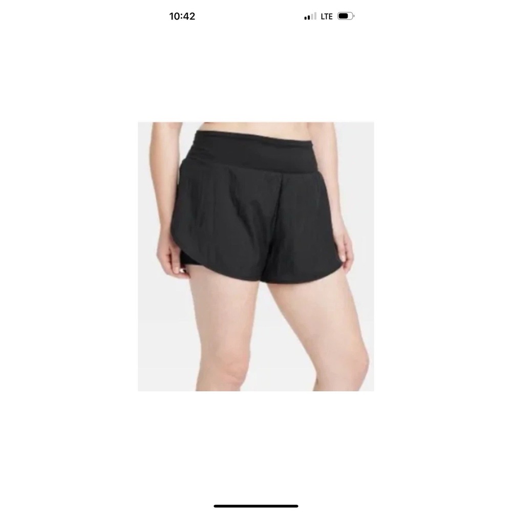 NEW All In Motion Women's Woven High Rise 2 in 1 Run Shorts Size XS